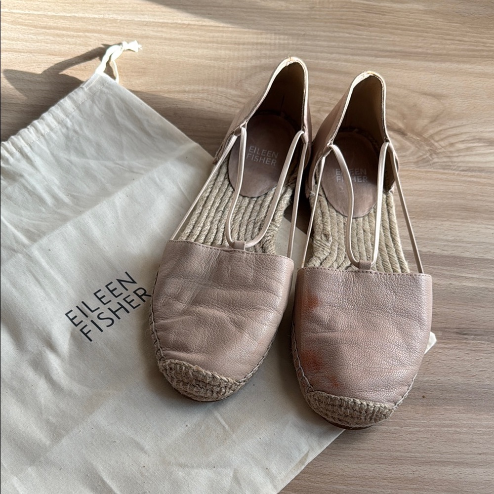 Eileen Fisher Pink Espadrille Shoes